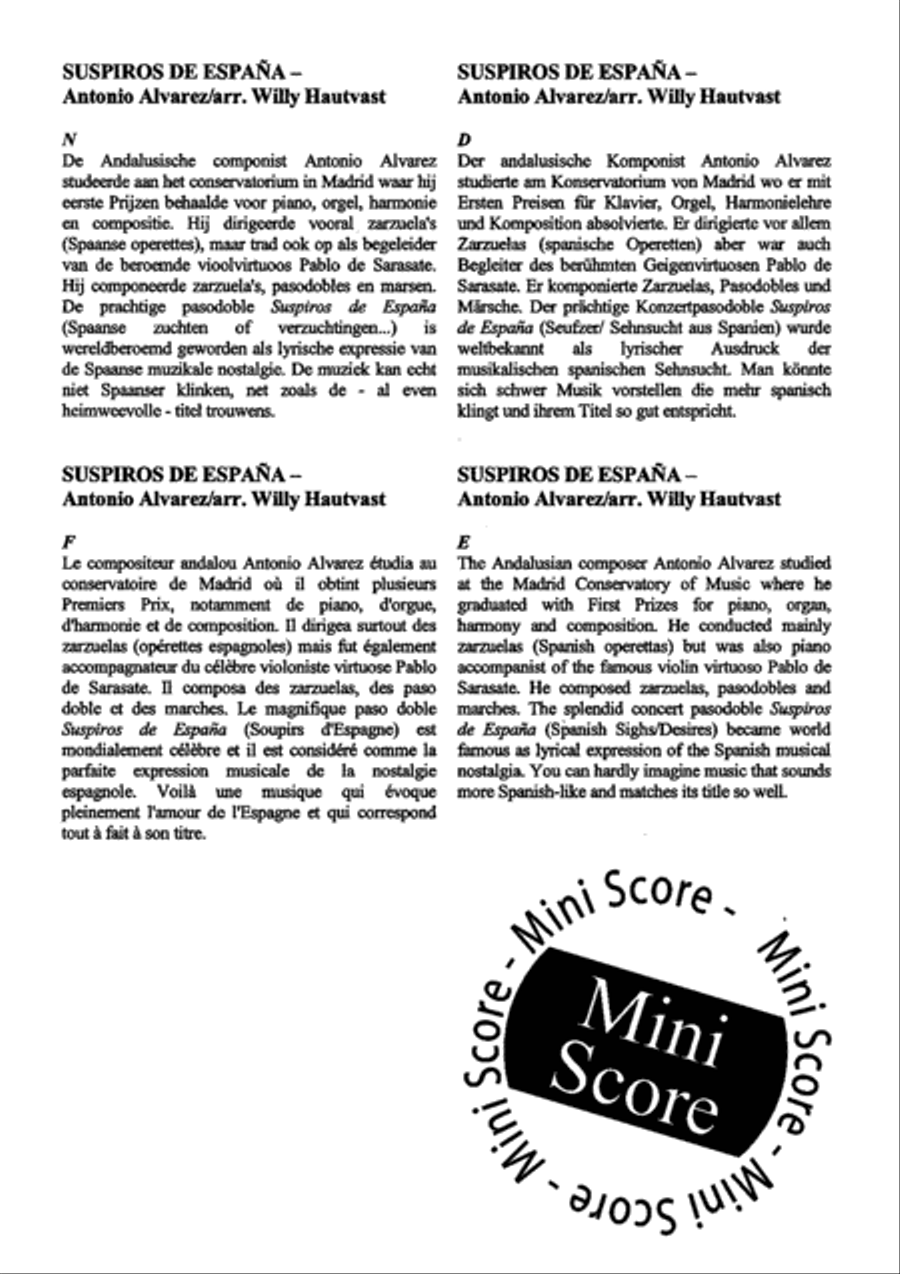 Suspiros de Espana Concert Band scores gallery preview page 31