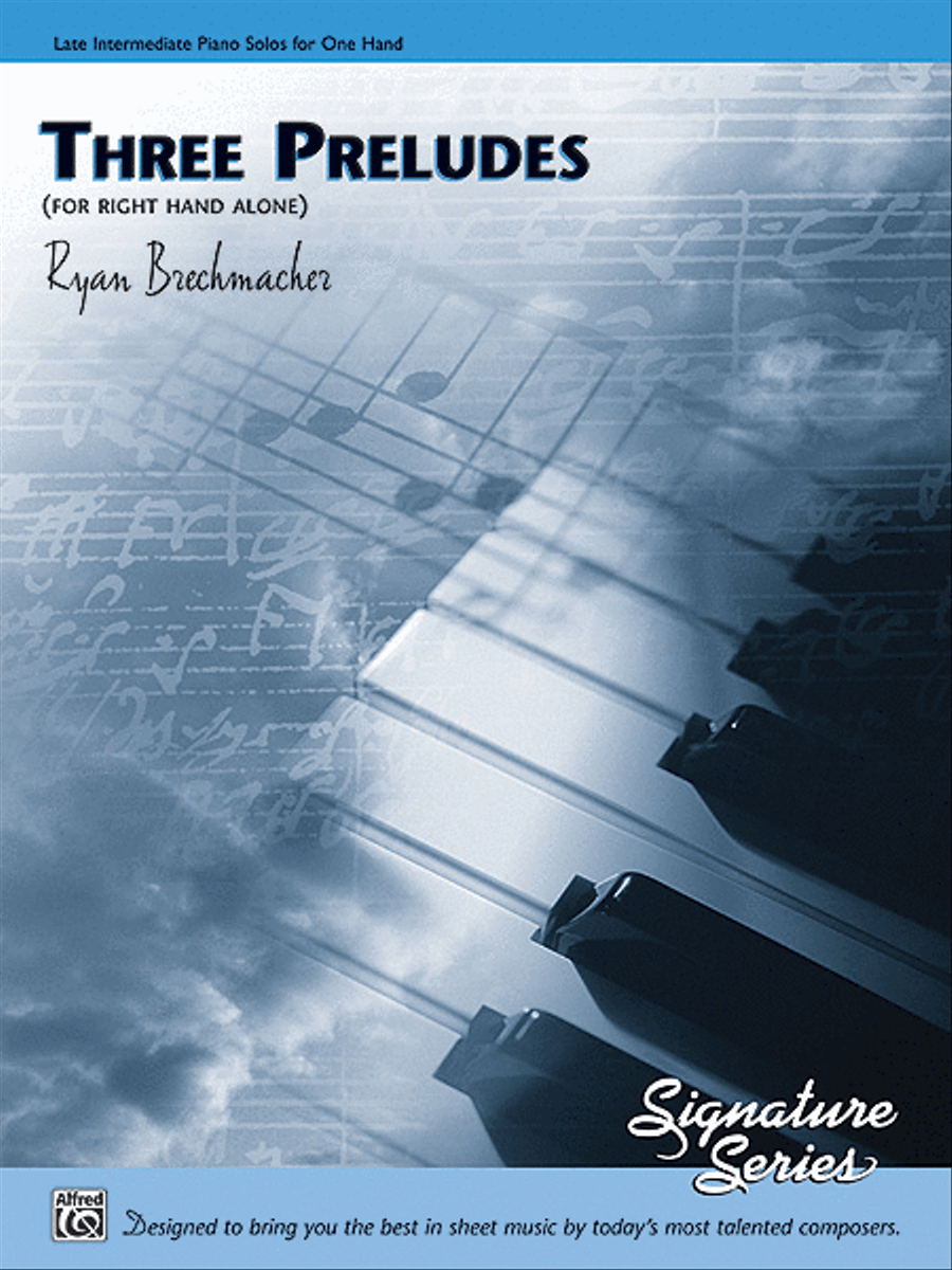 Three Preludes (for right hand alone) Piano Solo scores gallery preview page 1