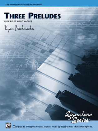 Book cover for Three Preludes (for right hand alone)