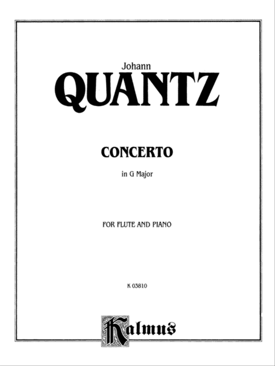 Quantz: Concerto in G Major Part scores gallery preview page 1