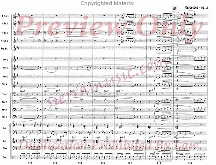 Recuerdos (Edited) Jazz Ensemble scores gallery preview page 16