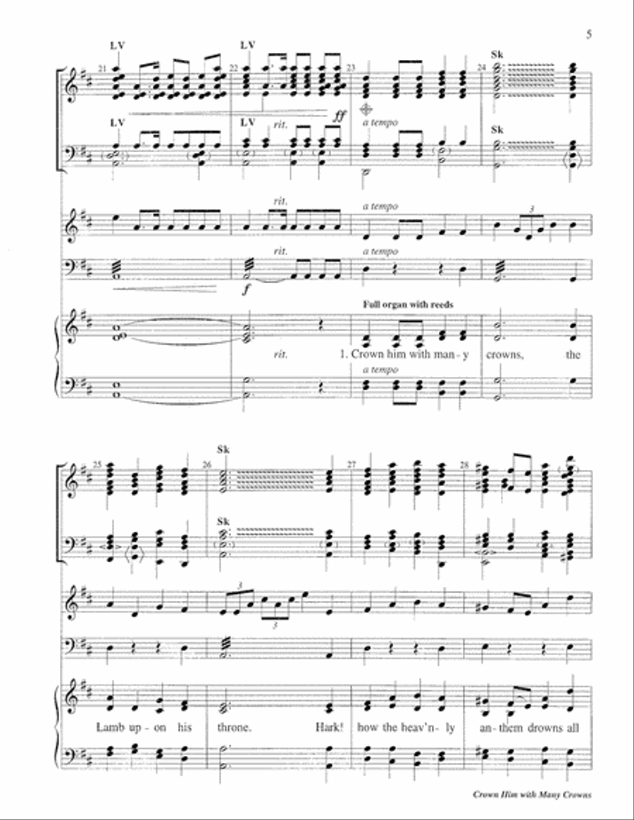 Crown Him with Many Crowns 5-Octaves scores gallery preview page 5