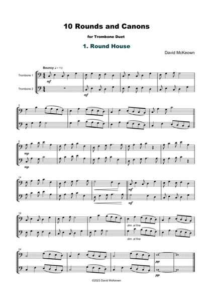 10 Rounds and Canons for Trombone Duet