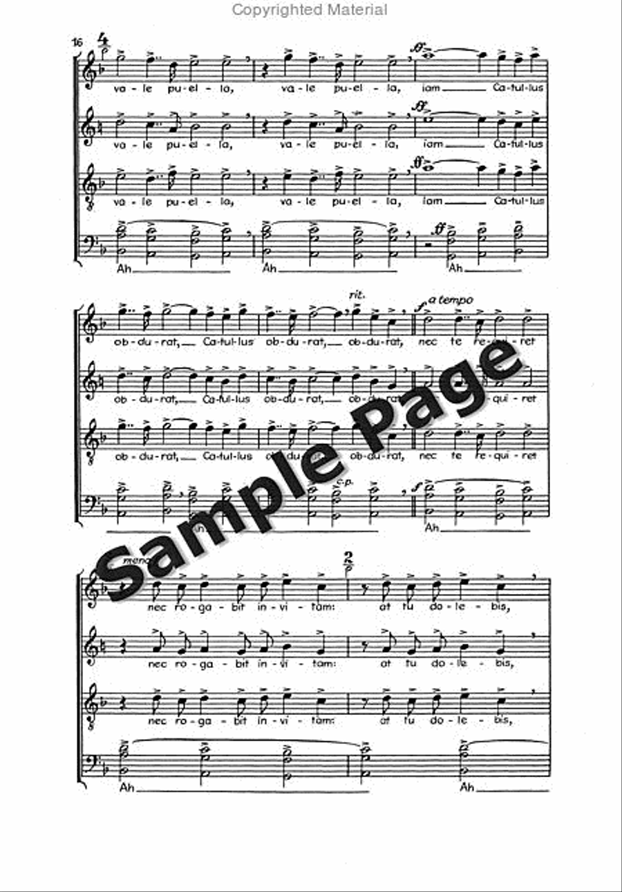 4 A Cappella Choruses 4-Part scores gallery preview page 16