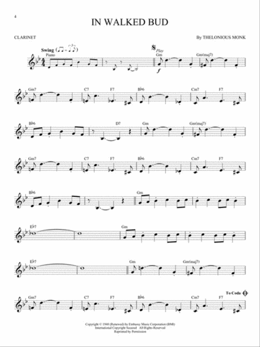 Jazz Classics Jazz Classics Clarinet Solo scores gallery preview page 4