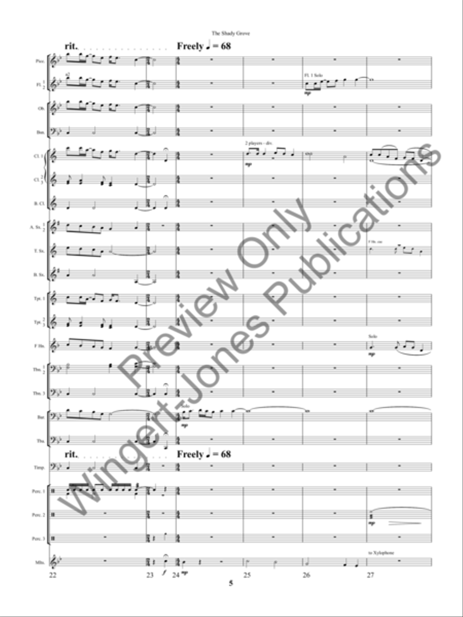 The Shady Grove The Shady Grove Concert Band scores gallery preview page 8