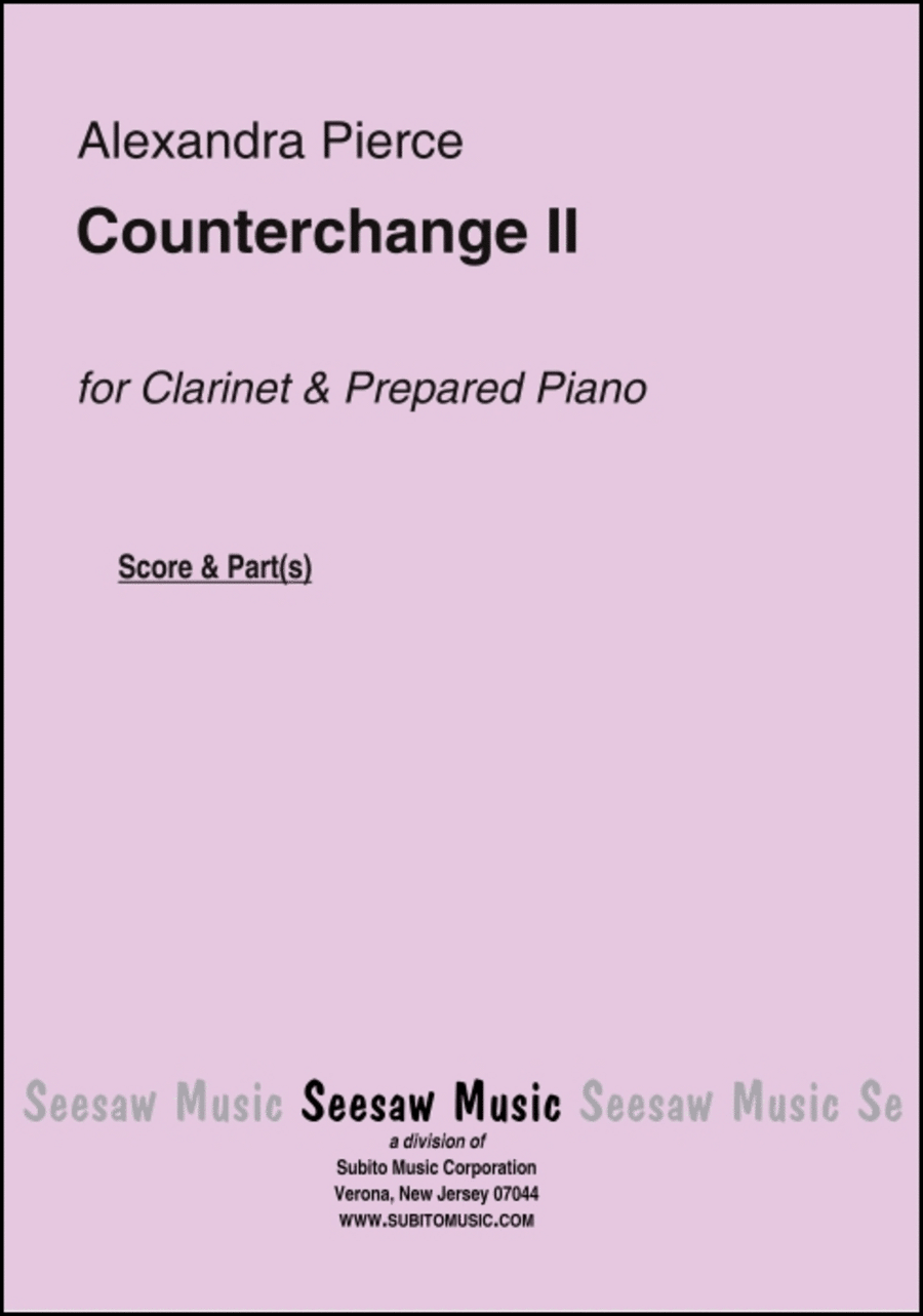 Counterchange II Clarinet Solo scores gallery preview page 1
