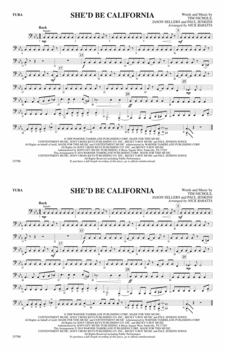 She'd Be California: Tuba