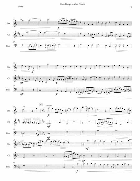 Hans Dampf in allen Possen (Jack of all tricks) for wind trio (oboe, clarinet, bassoon) image number null