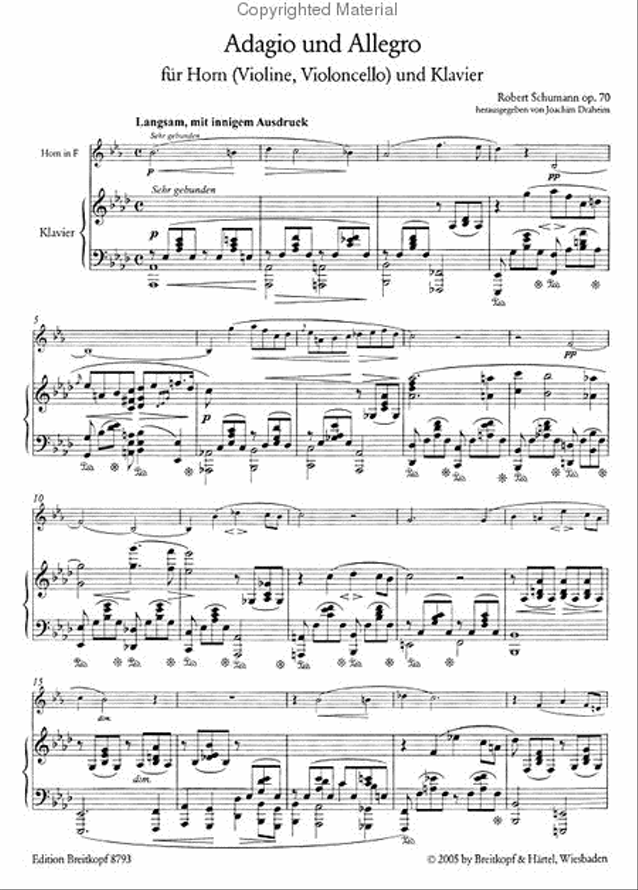 Adagio and Allegro in A flat major op. 70 Violin Solo scores gallery preview page 2