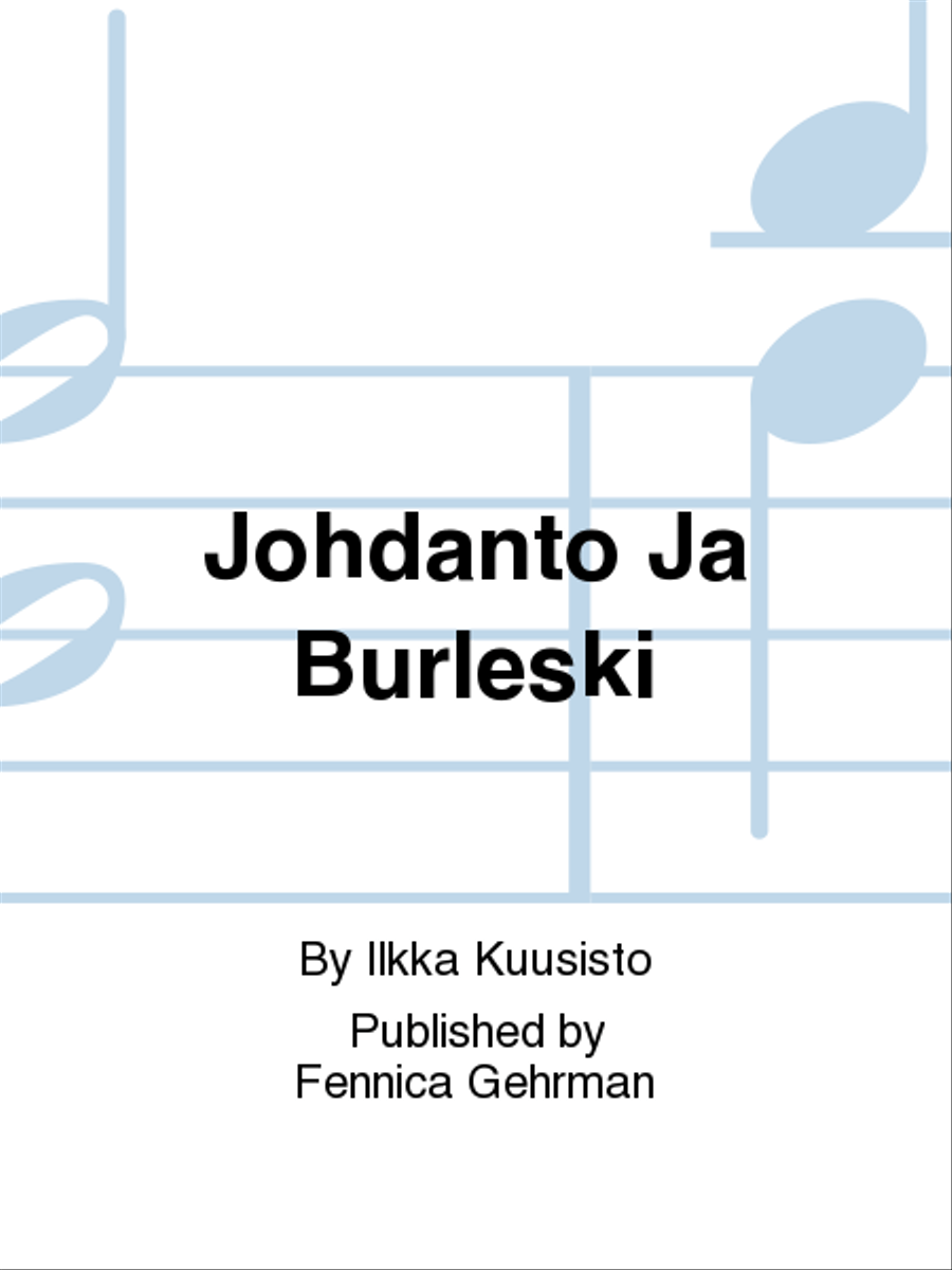 Johdanto ja Burleski / Introduction and Burlesque Piano Trio scores gallery preview page 1
