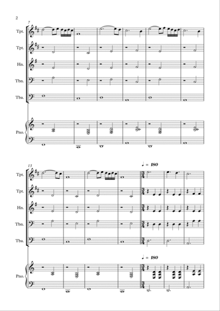 La Valse D'amelie Brass Ensemble scores gallery preview page 2