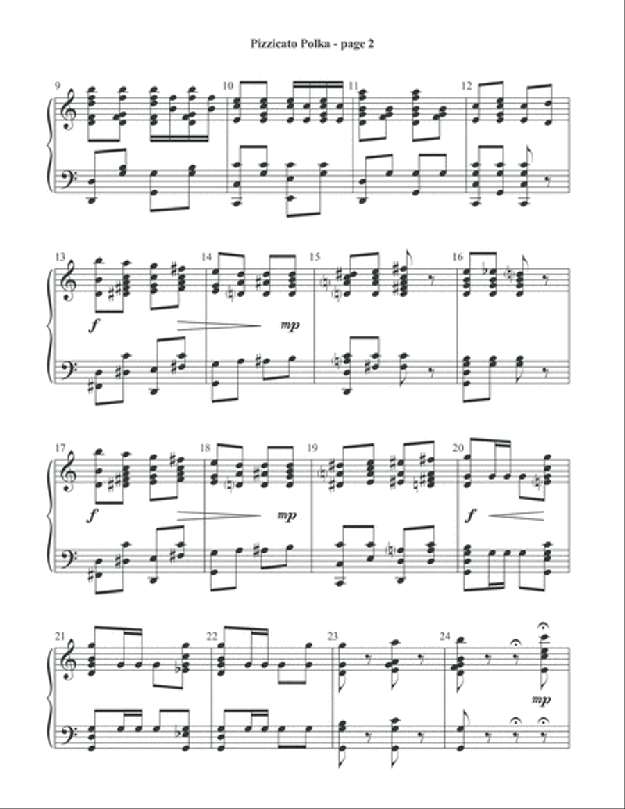 Pizzicato Polka (Digital Download) Handbell Choir scores gallery preview page 3