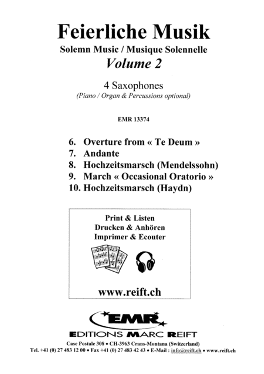 Feierliche Musik Volume 2 Saxophone Ensemble scores gallery preview page 2