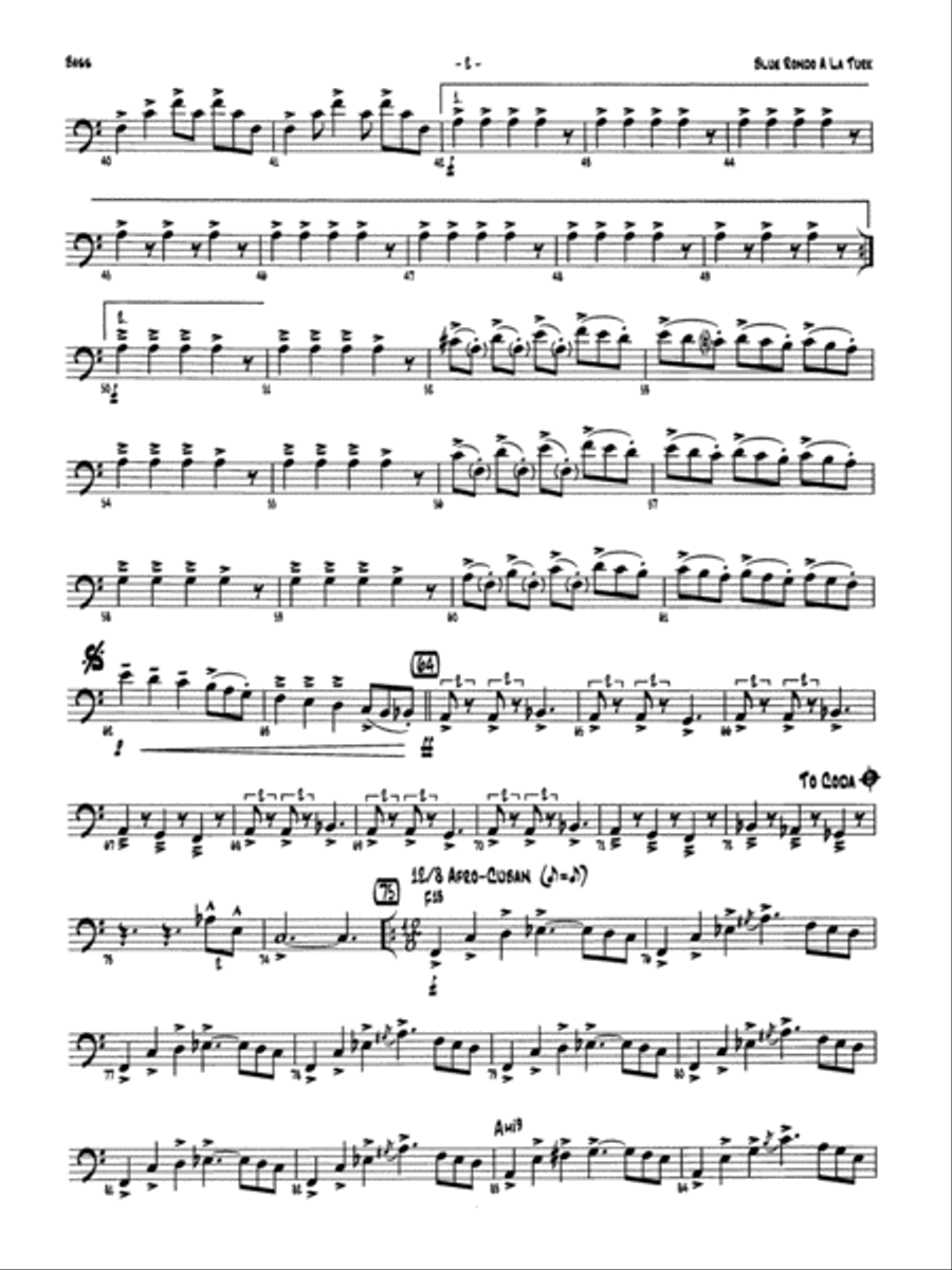 Blue Rondo a la Turk: String Bass Jazz Ensemble scores gallery preview page 2