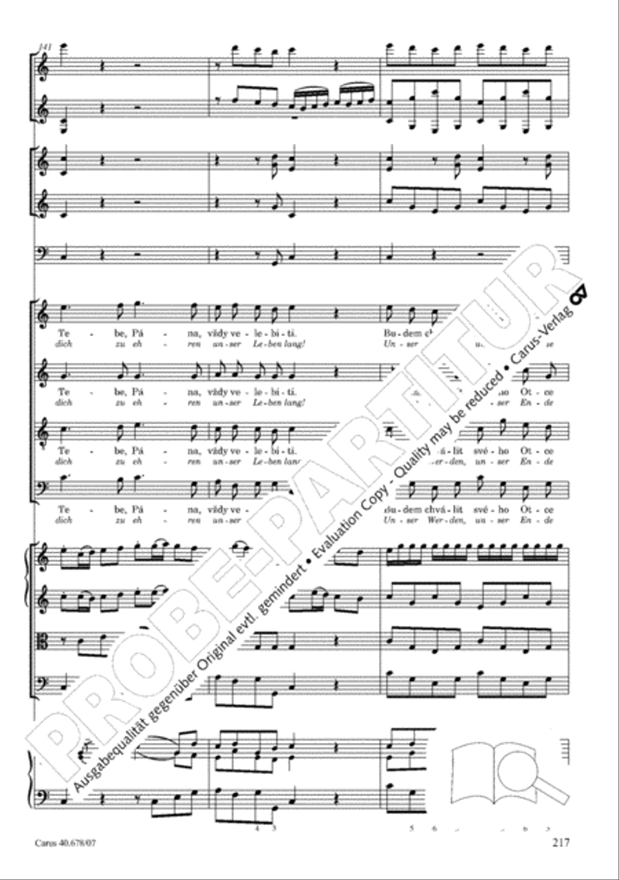 Missa pastoralis bohemica 4-Part scores gallery preview page 230