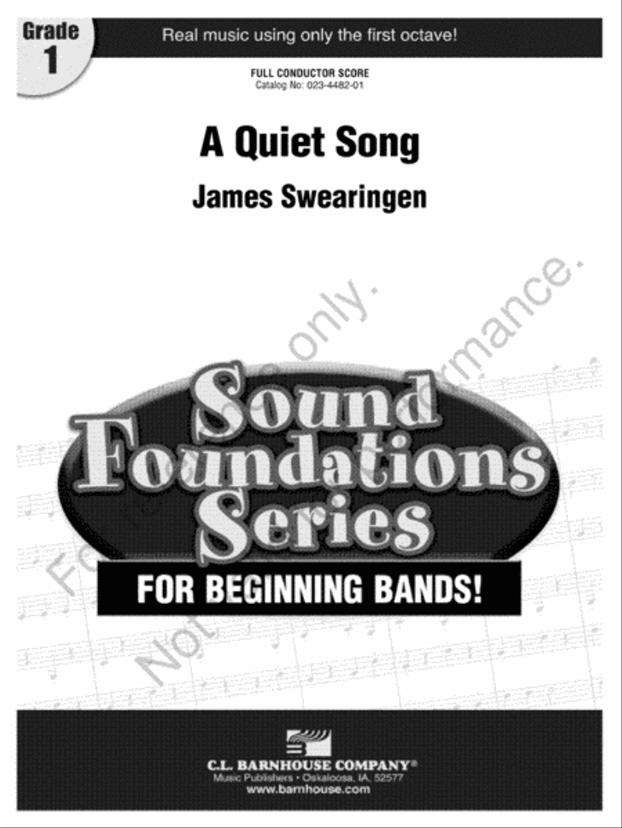 A Quiet Song Concert Band scores gallery preview page 2