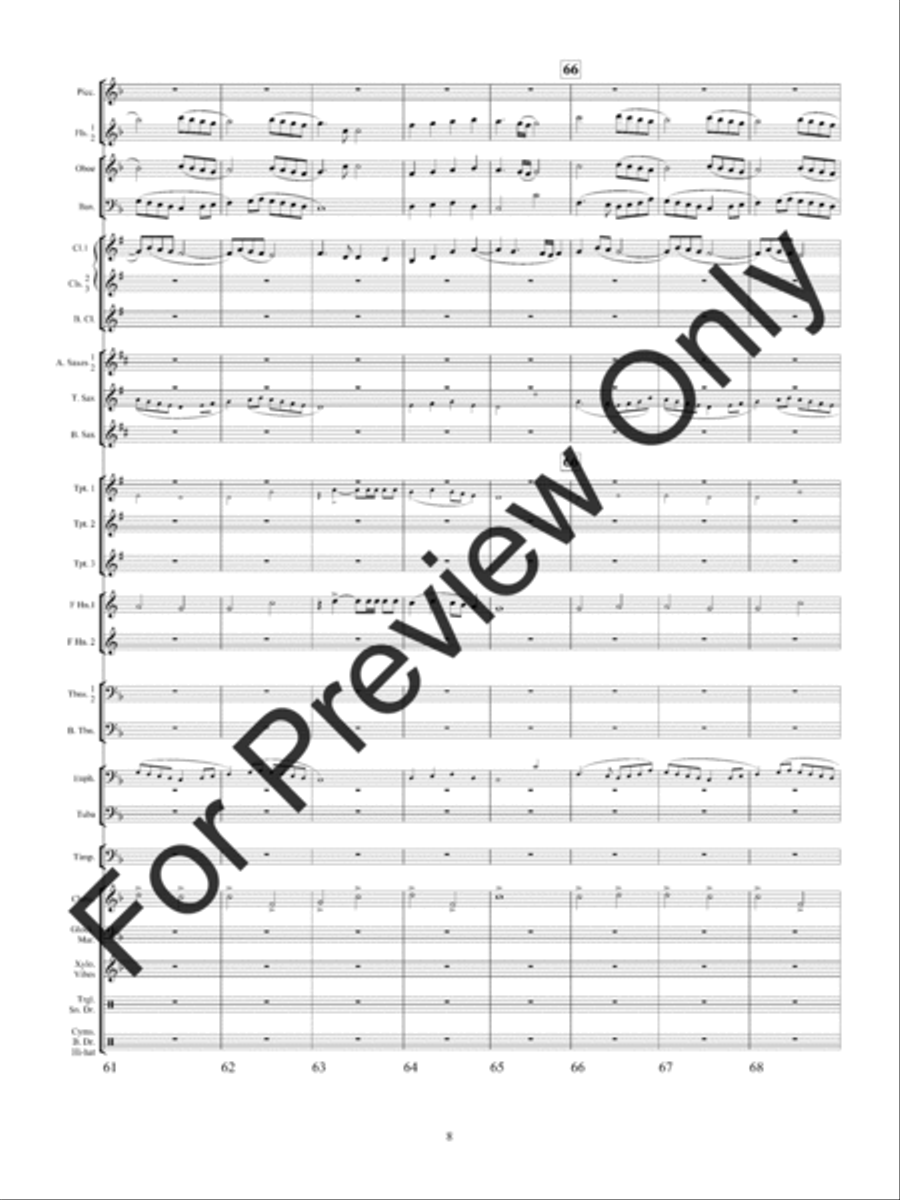 Christmas On The Town Square (Score) Concert Band scores gallery preview page 11