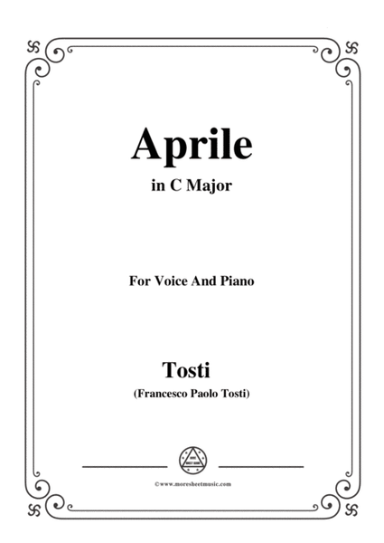 Tosti-Aprile in C Major,for Voice and Piano image number null