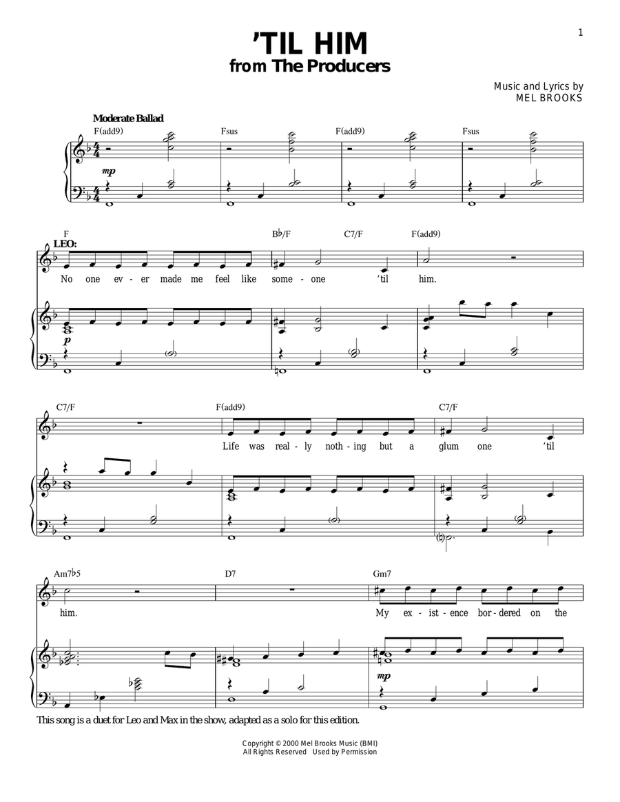 'Til Him 'Til Him Voice scores gallery preview page 1