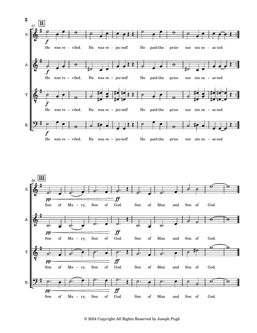 Son Of Man 4-Part scores gallery preview page 2