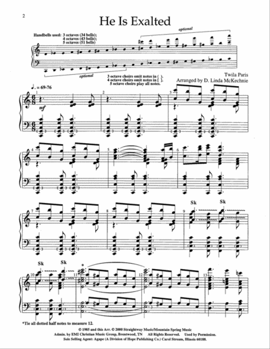 He Is Exalted 5-Octaves scores gallery preview page 9