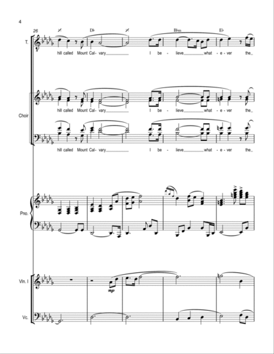 I Believe In A Hill Called Mt Calvary Choir scores gallery preview page 4