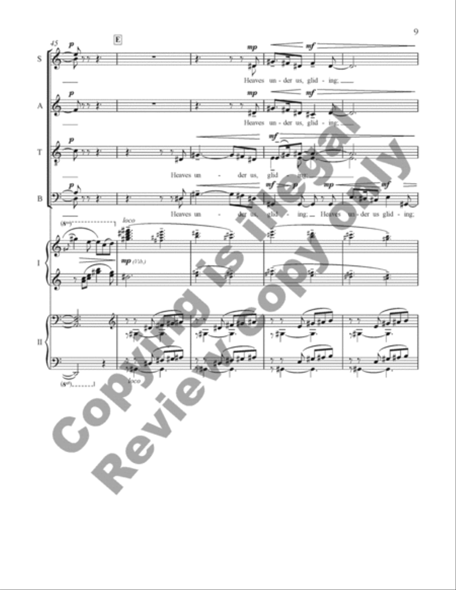 American Triptych: III. Mariner's Carol (Choral Score) 4-Part scores gallery preview page 9