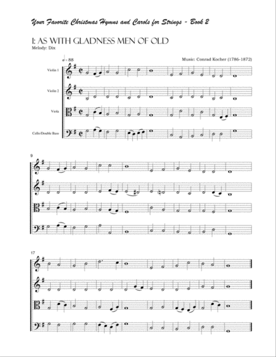 Your Favorite Christmas Hymns and Carols for Strings, Book 2 String Orchestra scores gallery preview page 3