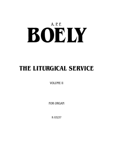 Liturgical Service, Volume 2