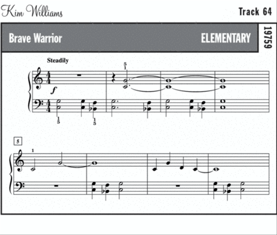 Brave Warrior Brave Warrior Easy Piano scores gallery preview page 2
