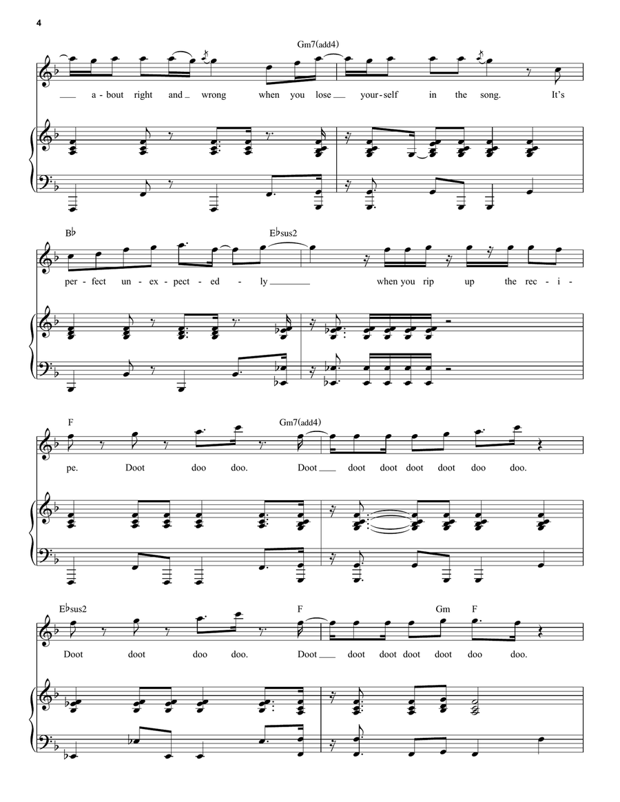 Rip Up The Recipe (from Lyle, Lyle, Crocodile) Voice scores gallery preview page 4