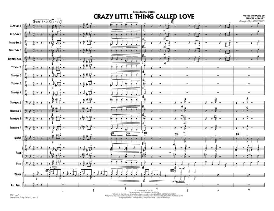 Crazy Little Thing Called Love - Full Score Jazz Ensemble scores gallery preview page 2