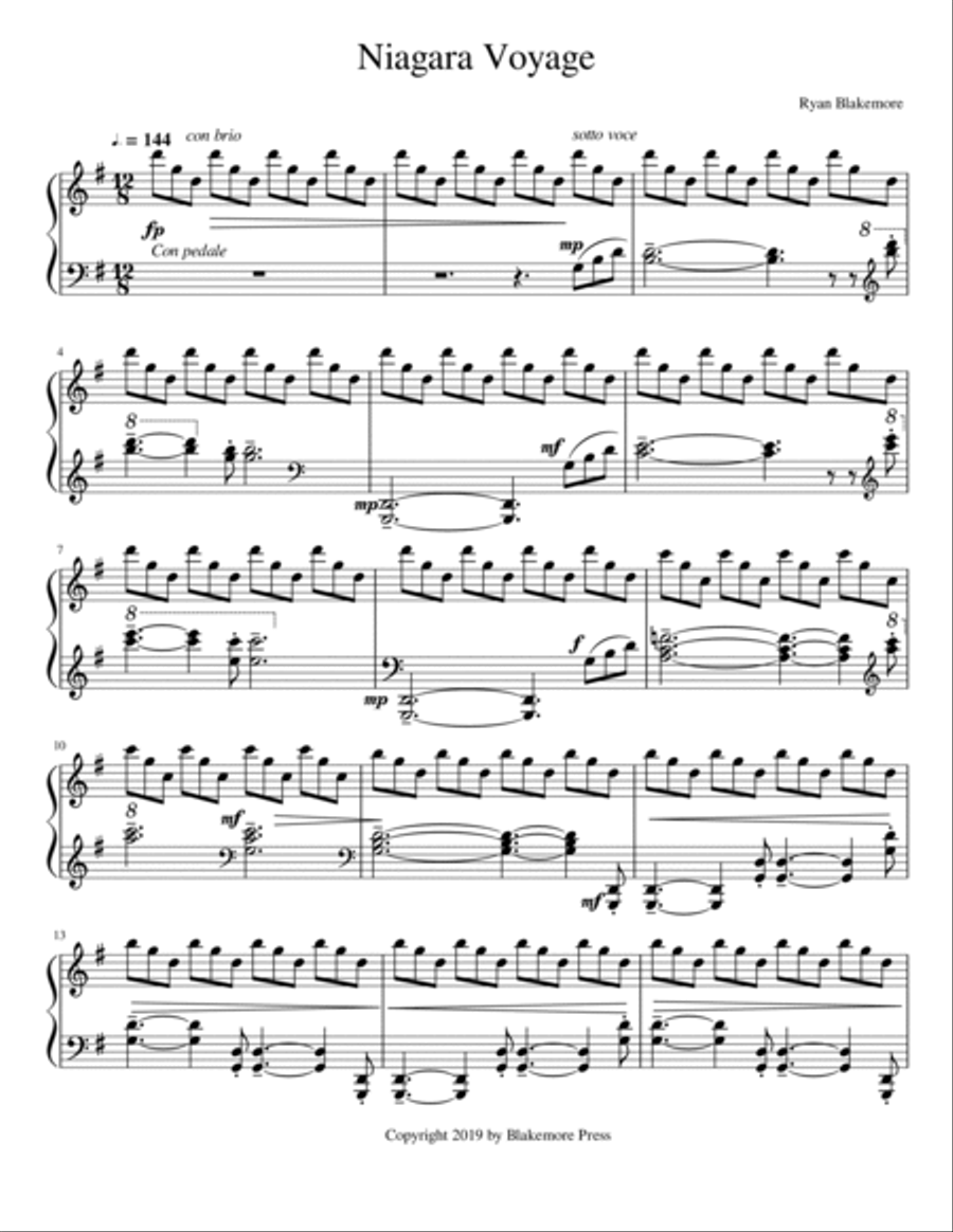 Niagara Voyage Niagara Voyage Piano Solo scores gallery preview page 2