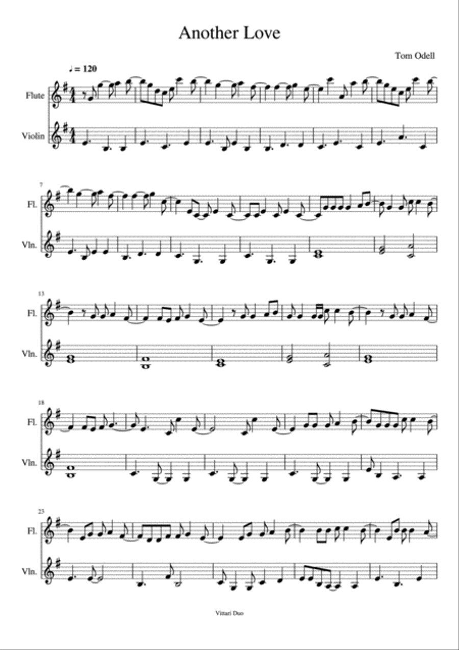 Another Love Sheet music for Piano (Solo)