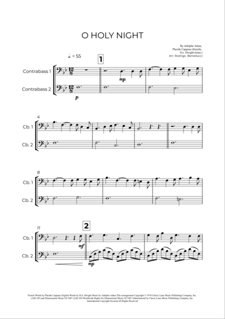 O Holy Night String Duet scores gallery preview page 2