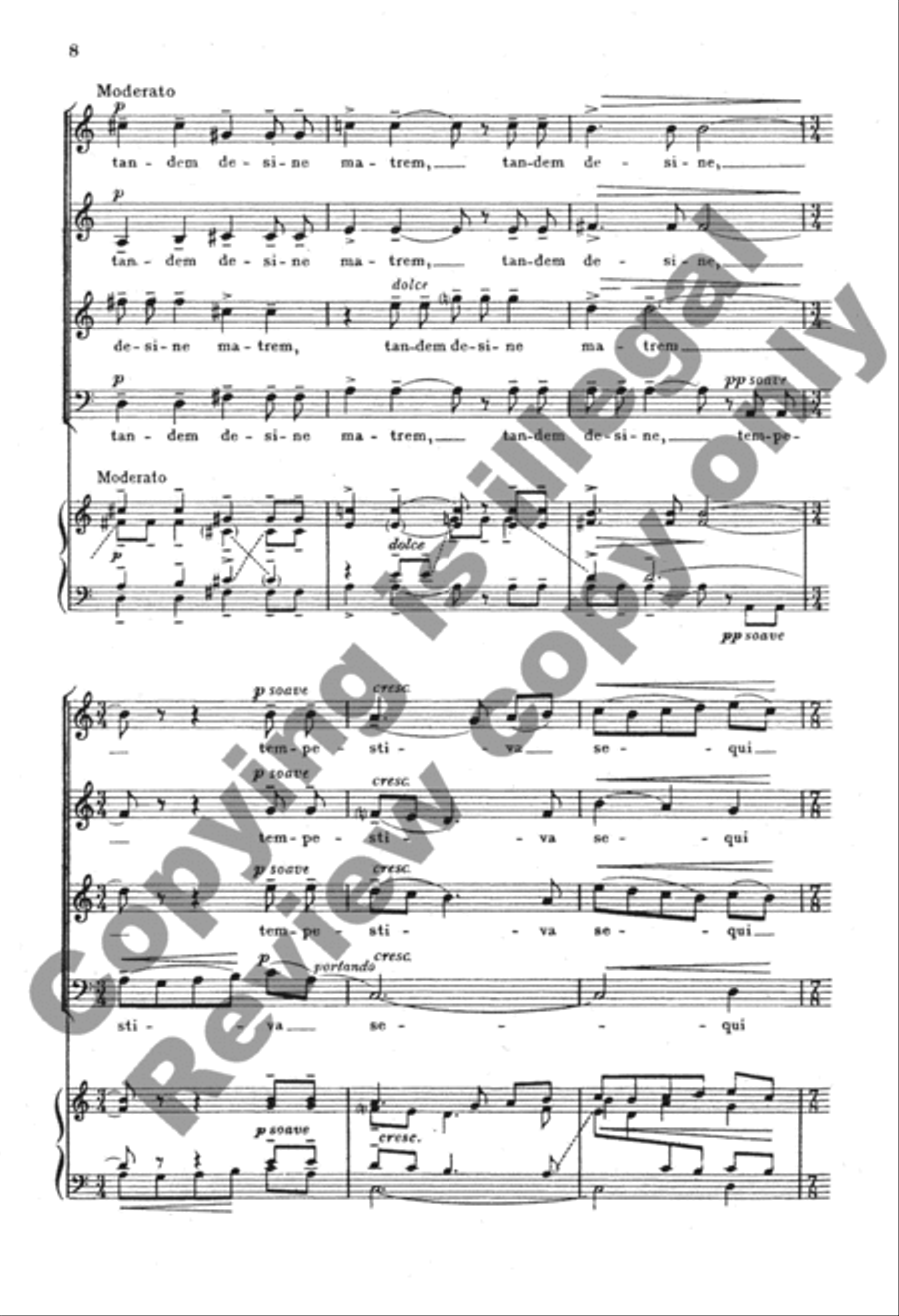 Vitas hinnuleo me similis, Chloe 4-Part scores gallery preview page 7