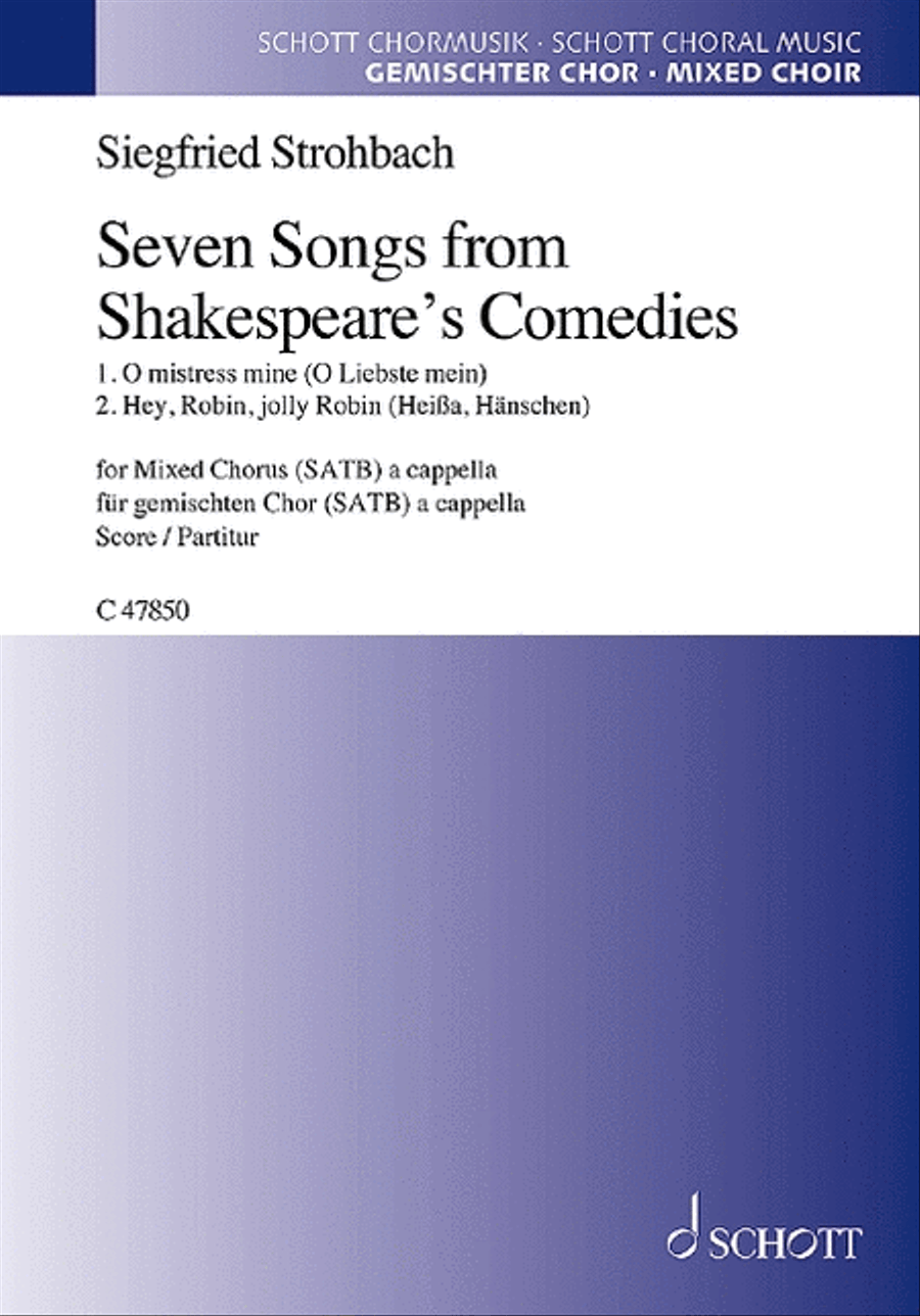 Seven Songs from Shakespeare's Comedies 4-Part scores gallery preview page 1