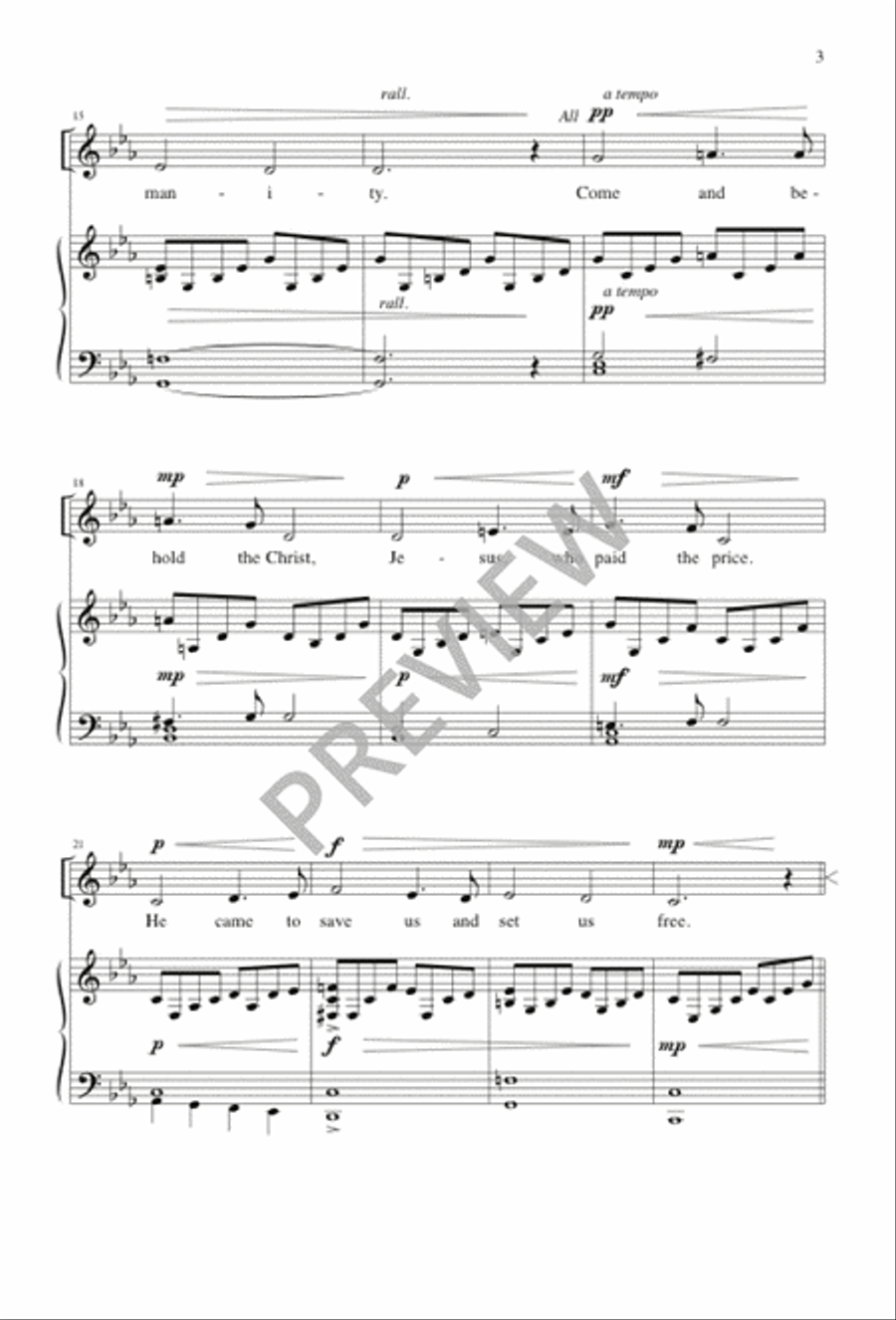 Come, Behold the Lamb Come, Behold the Lamb 4-Part scores gallery preview page 4