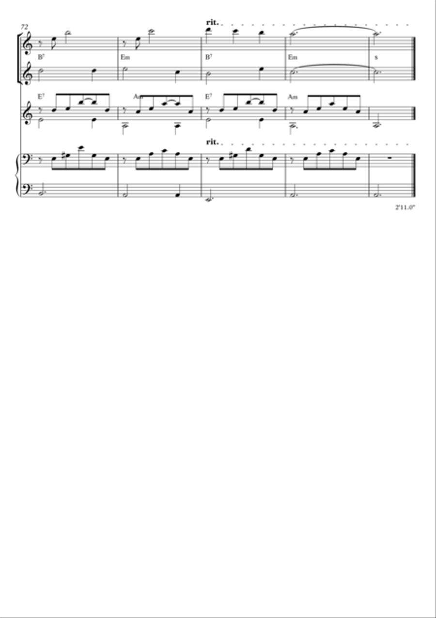 Instrumental Interlude 2'11 for 2 flutes, guitar and/or piano by Simon Peberdy image number null