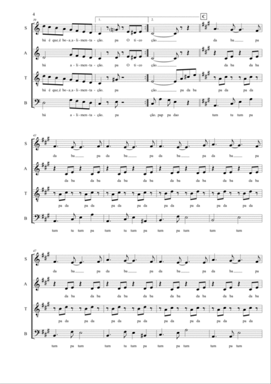 Tico-Tico no fuba 4-Part scores gallery preview page 5