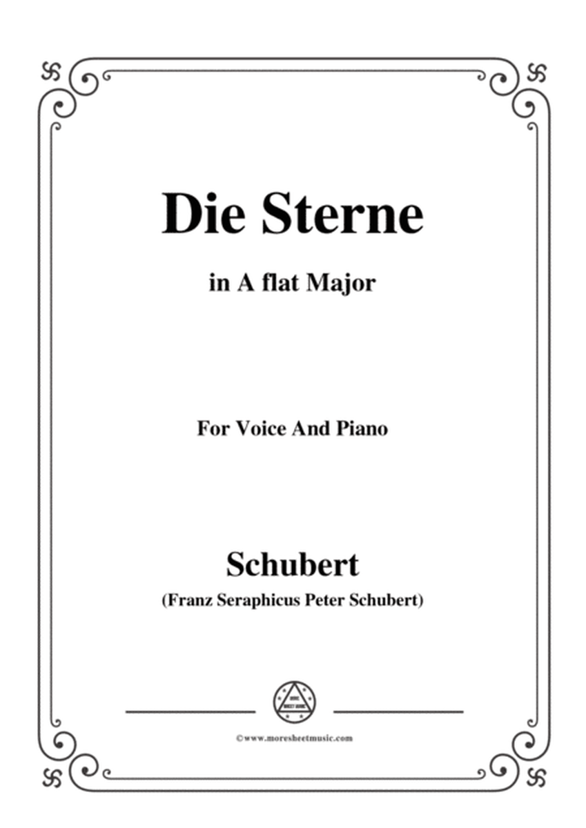 Schubert-Die Sterne,in A flat Major,for Voice&Piano image number null