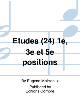 Etudes (24) 1e, 3eme et 5eme positions