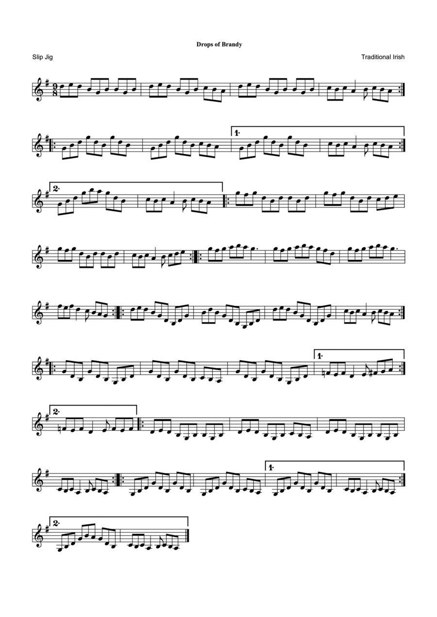 Drops of Brandy Small Ensemble scores gallery preview page 1