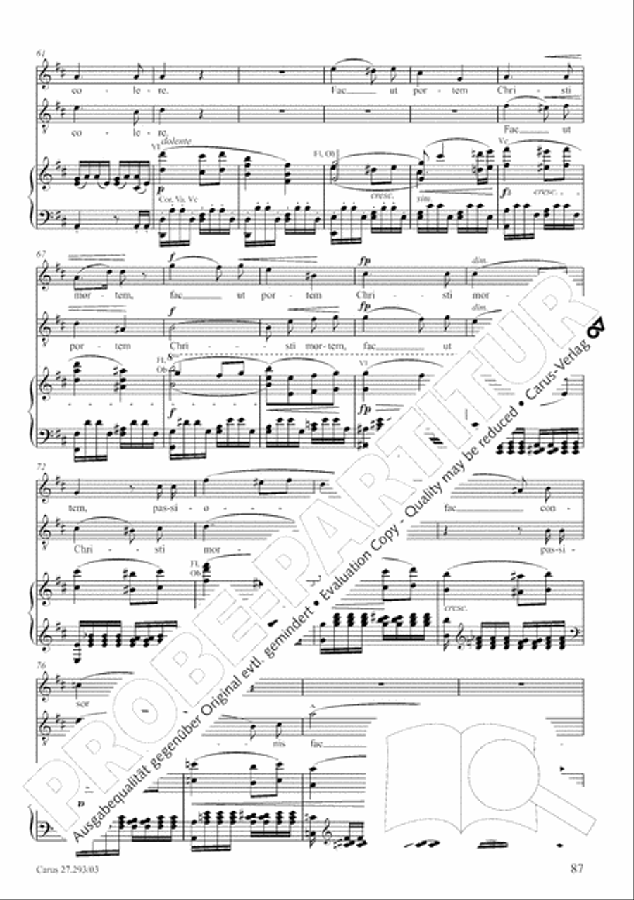 Stabat mater 4-Part scores gallery preview page 94