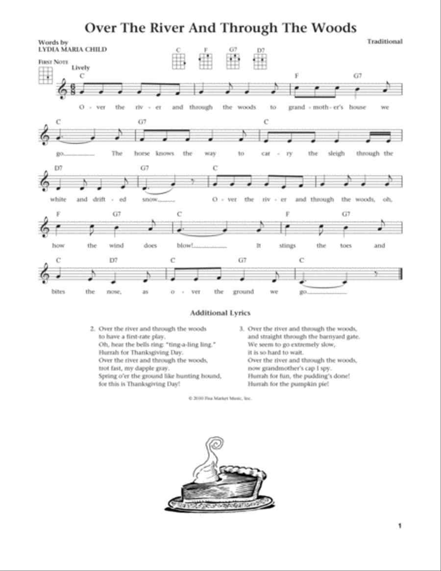 Over The River And Through The Woods (from The Daily Ukulele) (arr. Liz and Jim Beloff) Ukulele scores gallery preview page 1
