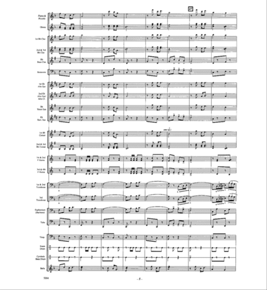Trombone Blues Concert Band scores gallery preview page 7