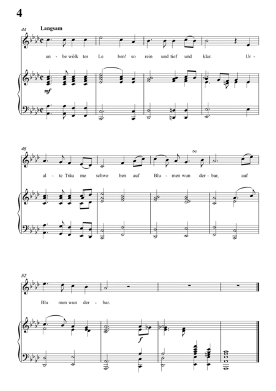 Schubert-Der Sieg in bA for Vocal and Piano Voice scores gallery preview page 5