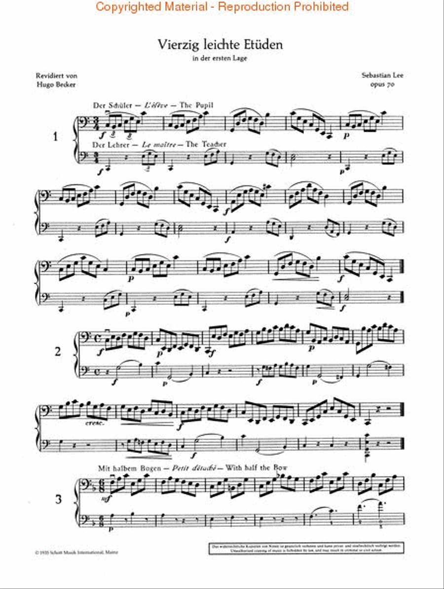 40 Easy Studies, Op. 70 40 Easy Studies, Op. 70 Cello scores gallery preview page 2