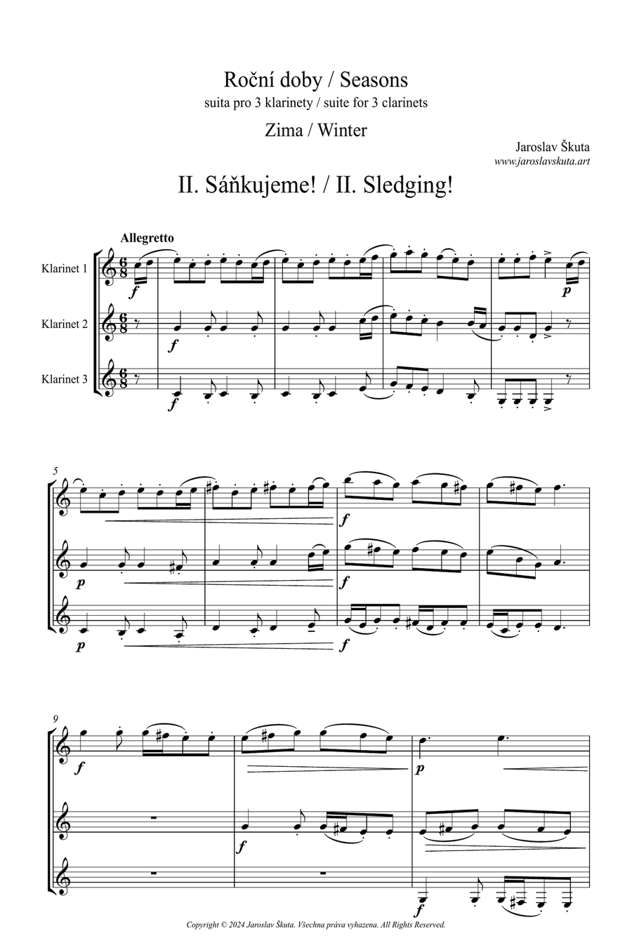 Seasons - Winter suite for 3 clarinets Woodwind Trio scores gallery preview page 4